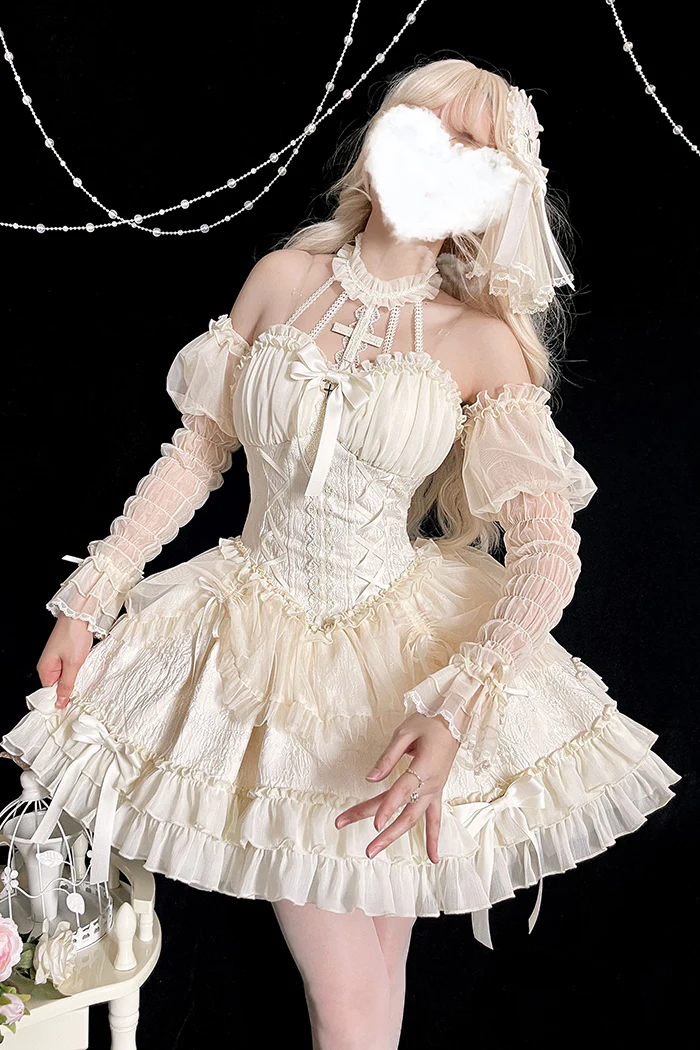 Alice Girl - Cross Maiden - Gothic Lolita Dress, Ballet Halterneck Lolita JSK - Image 45