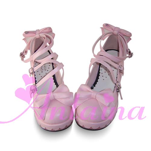 Antaina - Lolita Bow Platform Shoes Multiple Colors - Image 25