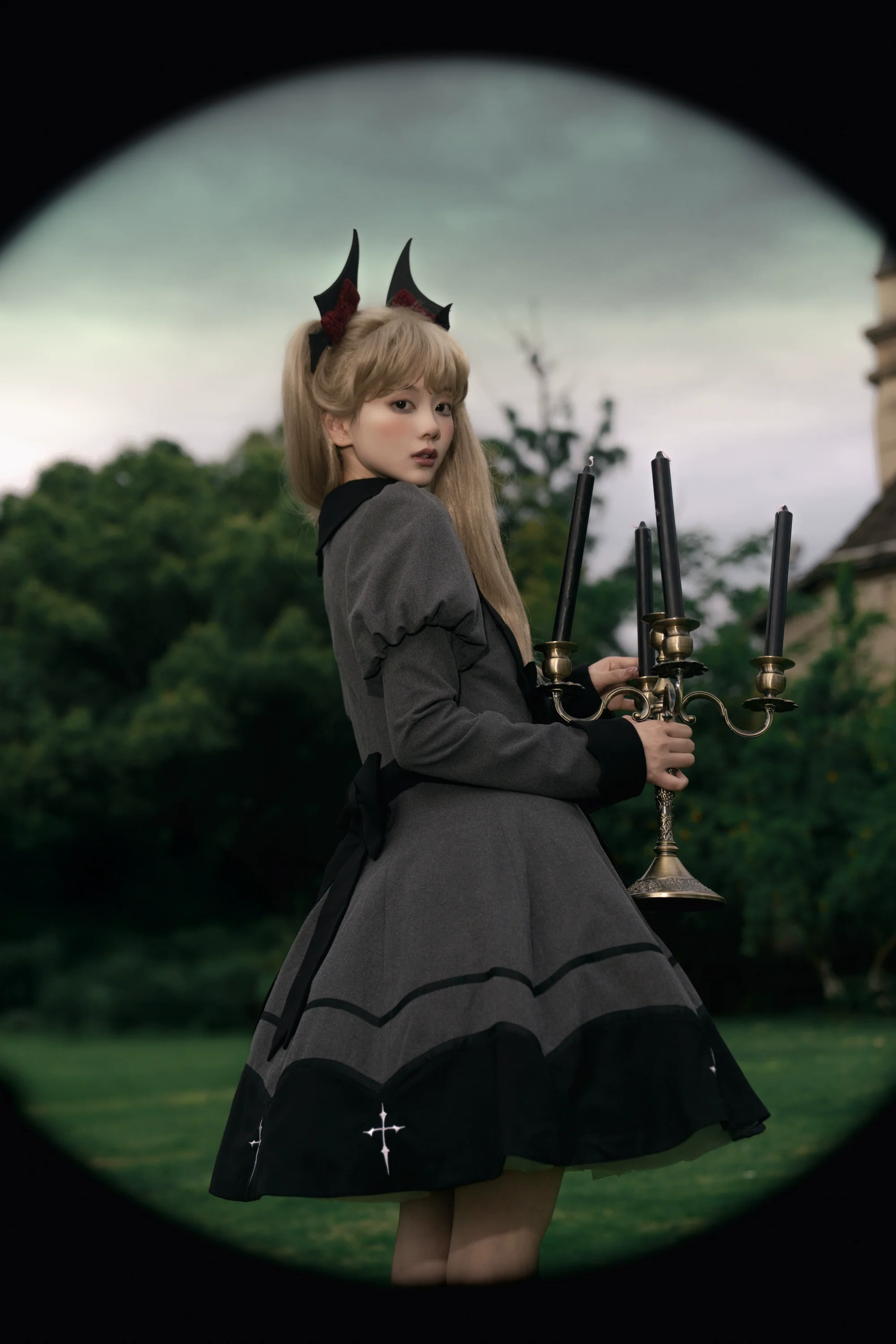Vampire Princess - Bat-Inspired Halloween Gothic Lolita OP Dress - Image 7