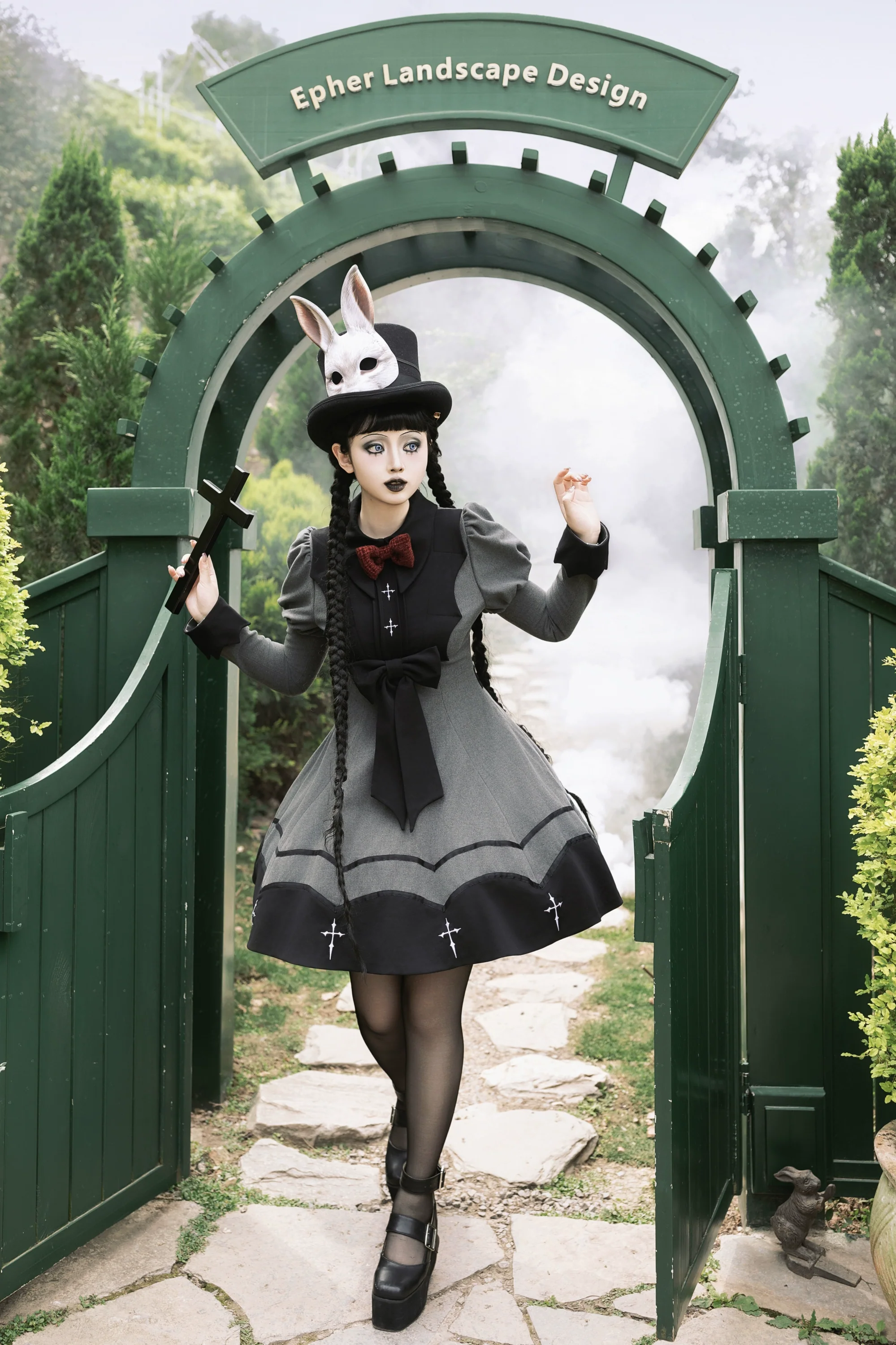Vampire Princess - Bat-Inspired Halloween Gothic Lolita OP Dress - Image 9