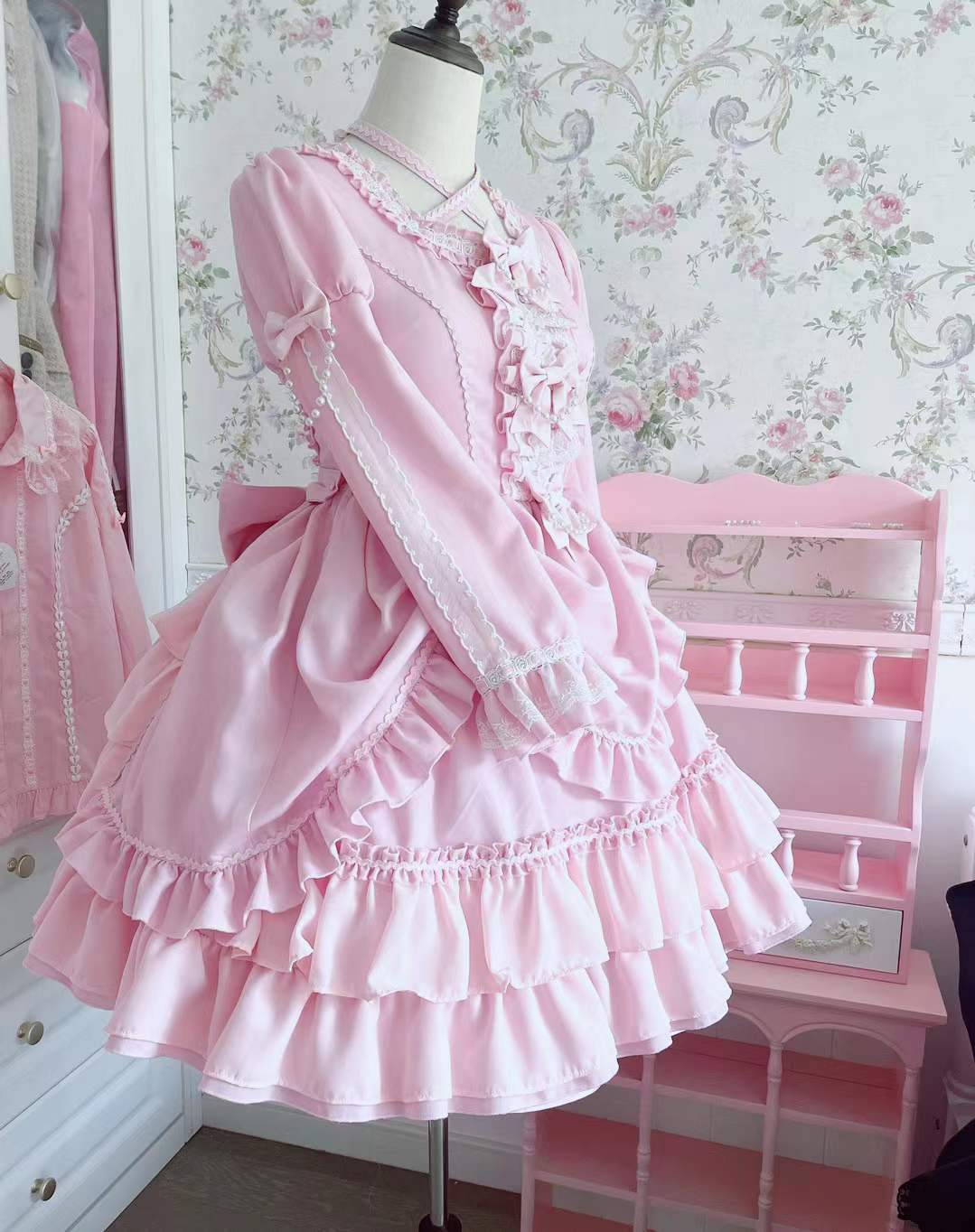 Catlow Rabbit - Black Lolita Doll OP/JSK with Adjustable Elasticity - Image 13