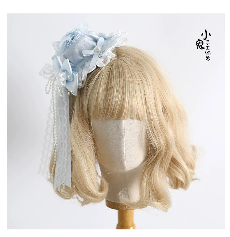Xiaogui - Blue Sweet Lolita Lace Hair Accessory - Image 16