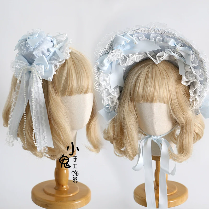 Xiaogui - Blue Sweet Lolita Lace Hair Accessory - Image 8