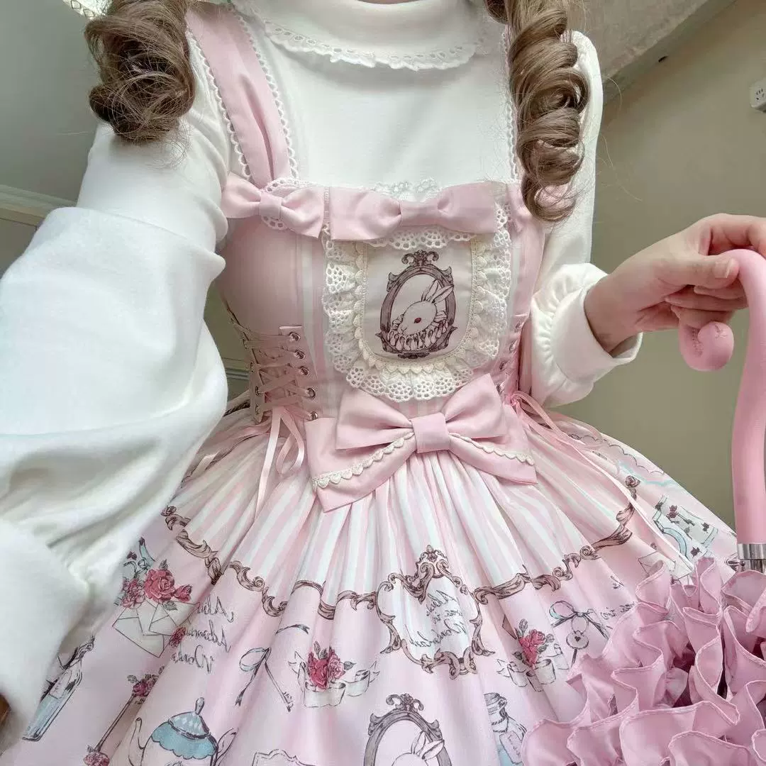 MeowMeow - Rabbit Collection Box - Bunny Print Kawaii Lolita JSK Dress, 3 Colors - Image 39