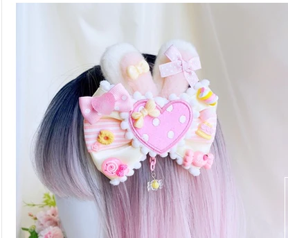 Sweet Lolita Lace Rabbit Ears Cuffs Multicolor - Image 4