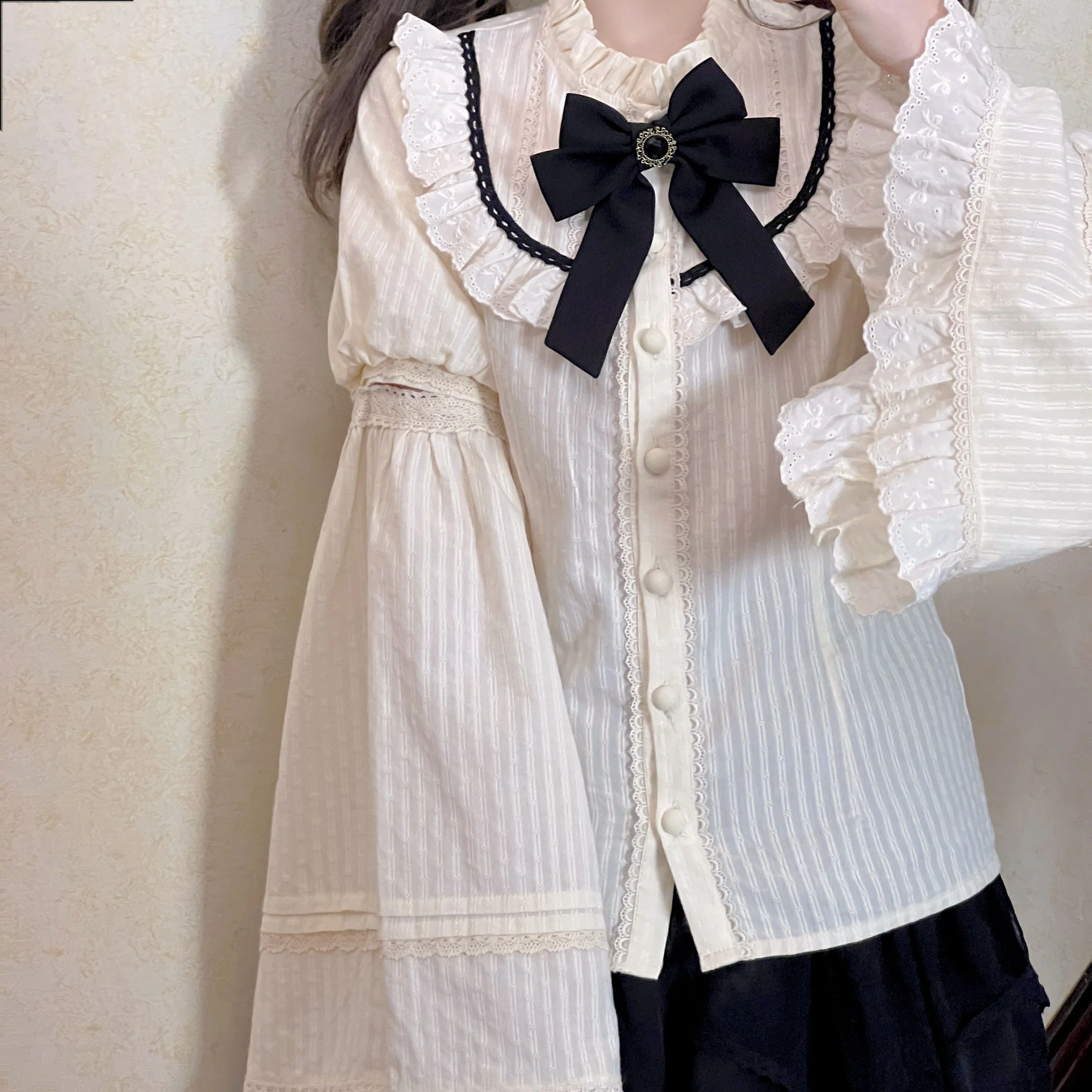 Rich Girl - Elegant Lolita Blouse and Skirt, Detachable Sleeves - Image 12