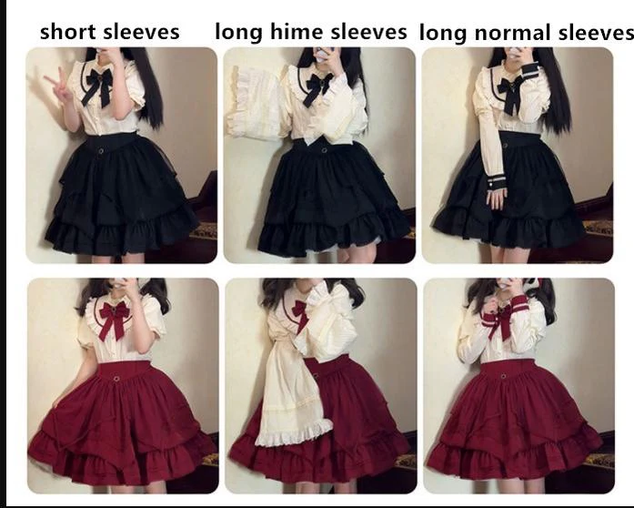 Rich Girl - Elegant Lolita Blouse and Skirt, Detachable Sleeves - Image 20