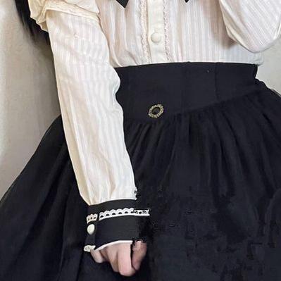 Rich Girl - Elegant Lolita Blouse and Skirt, Detachable Sleeves - Image 22