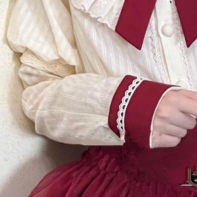 Rich Girl - Elegant Lolita Blouse and Skirt, Detachable Sleeves - Image 23