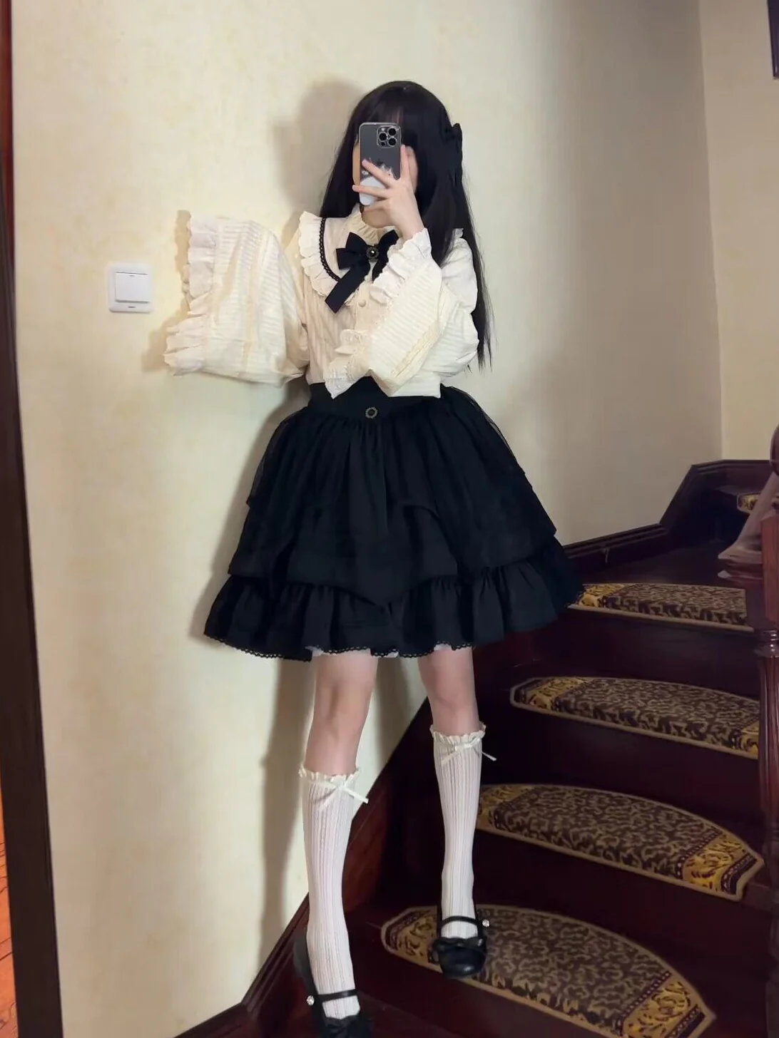 Rich Girl - Elegant Lolita Blouse and Skirt, Detachable Sleeves - Image 7
