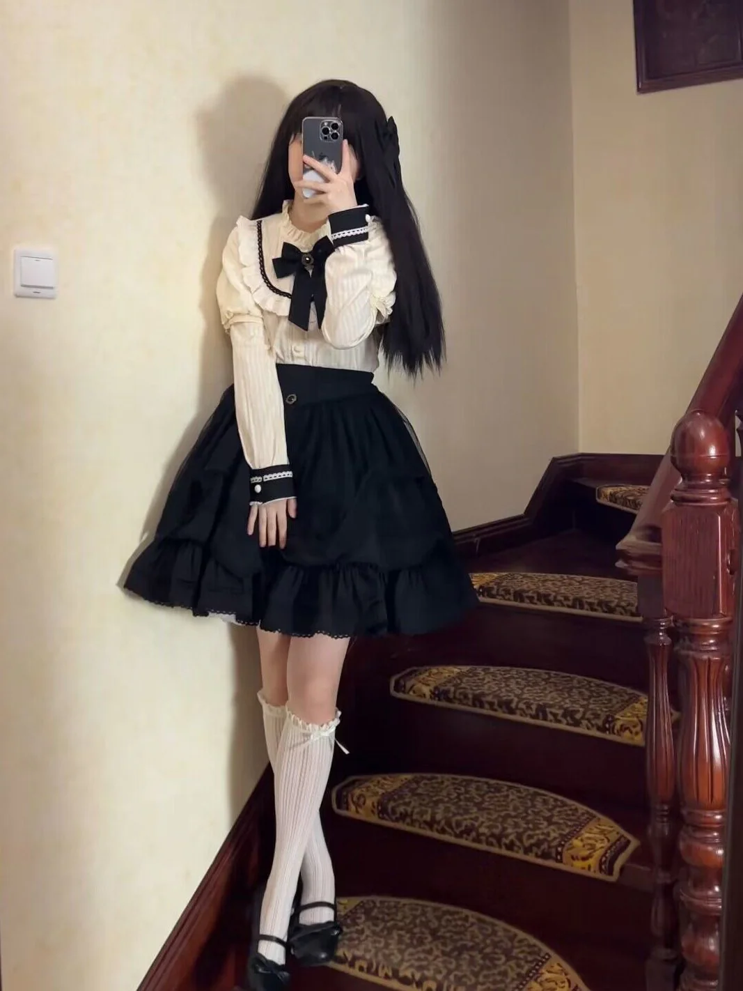 Rich Girl - Elegant Lolita Blouse and Skirt, Detachable Sleeves - Image 9