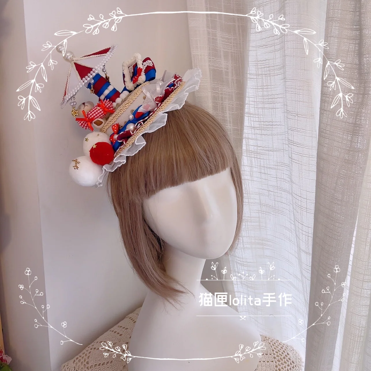 Cat Box - Night Party - Kawaii Lolita Small Top Hat KC Headdress - Image 11