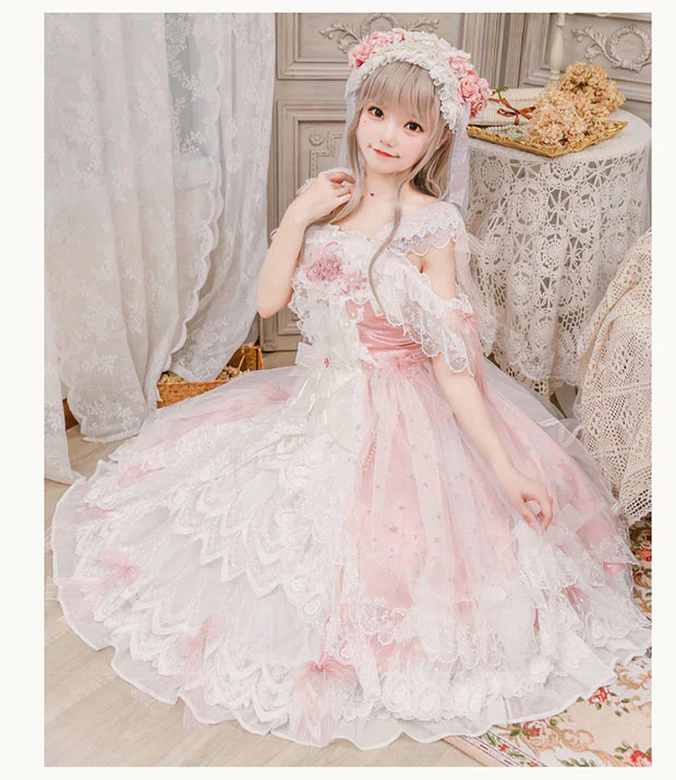 Glaze Illusion - Magnificent Wedding  Lolita Tea Party Dress - Image 13