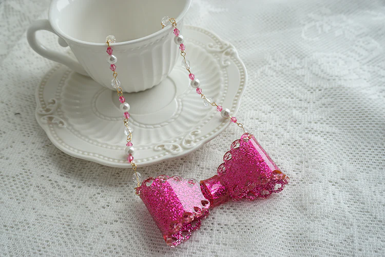 Sweet Lolita Bow Ring and Necklace - Image 60
