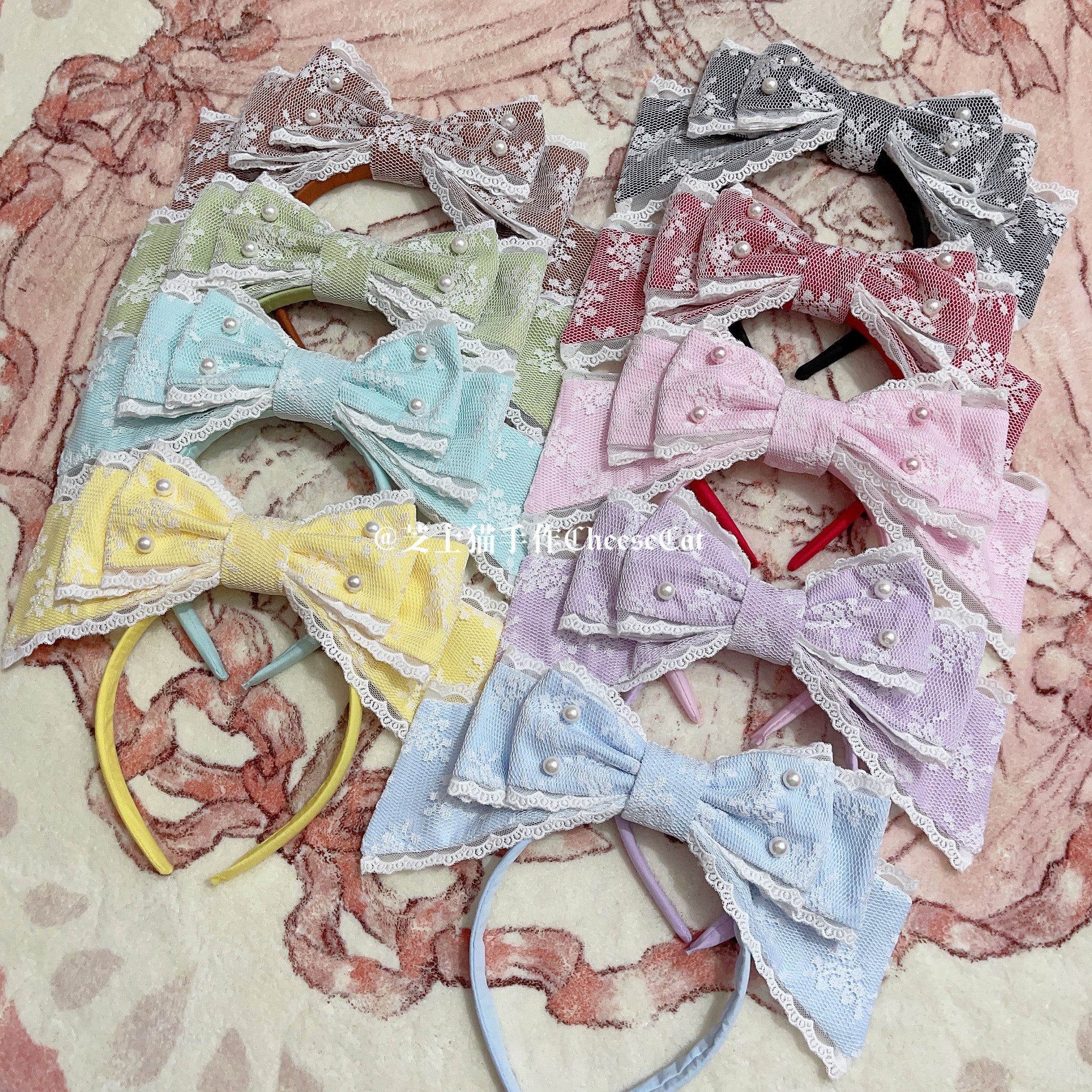 Cheese Cat - Sweet Lolita KC Lace Butterfly Lolita KC with Pearl - Image 35