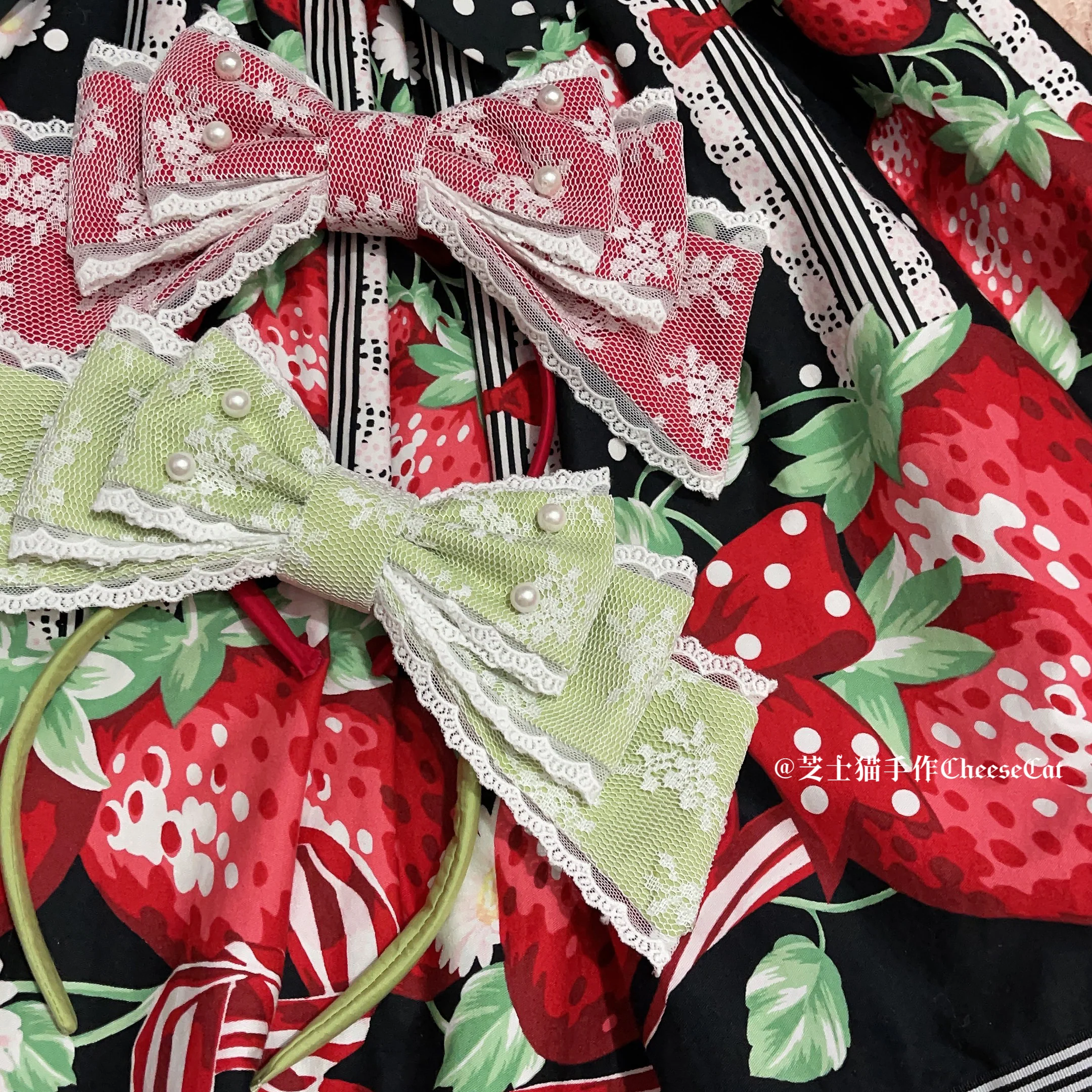 Cheese Cat - Sweet Lolita KC Lace Butterfly Lolita KC with Pearl - Image 41