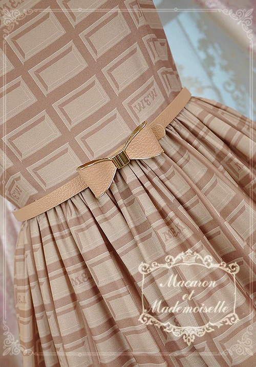 Le Chocolat - Elegant Lolita Macaron Chocolate Series JSK Dress - Image 8