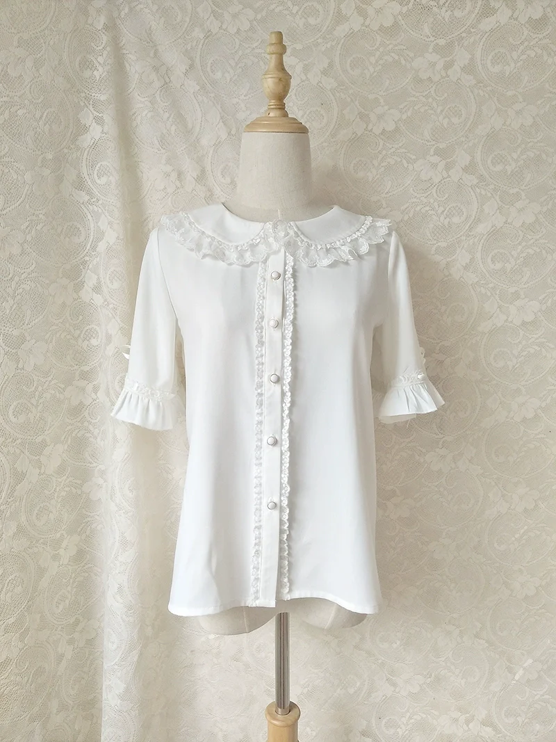 Chiffon Peter Pan Collar Kawaii Lolita Blouse