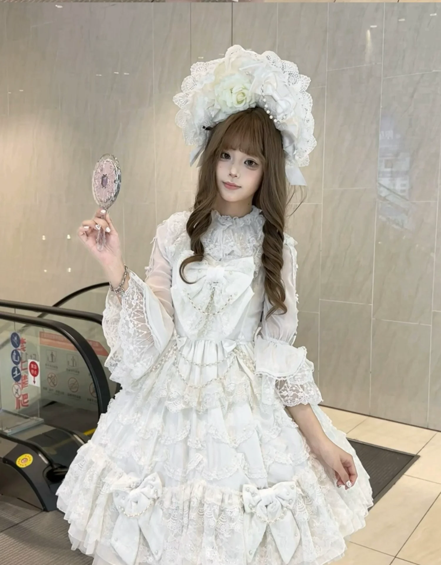 Mengfuzi - Dream Paradise - Chiffon Sweet Lolita Blouse With Half Princess Sleeves - Image 7