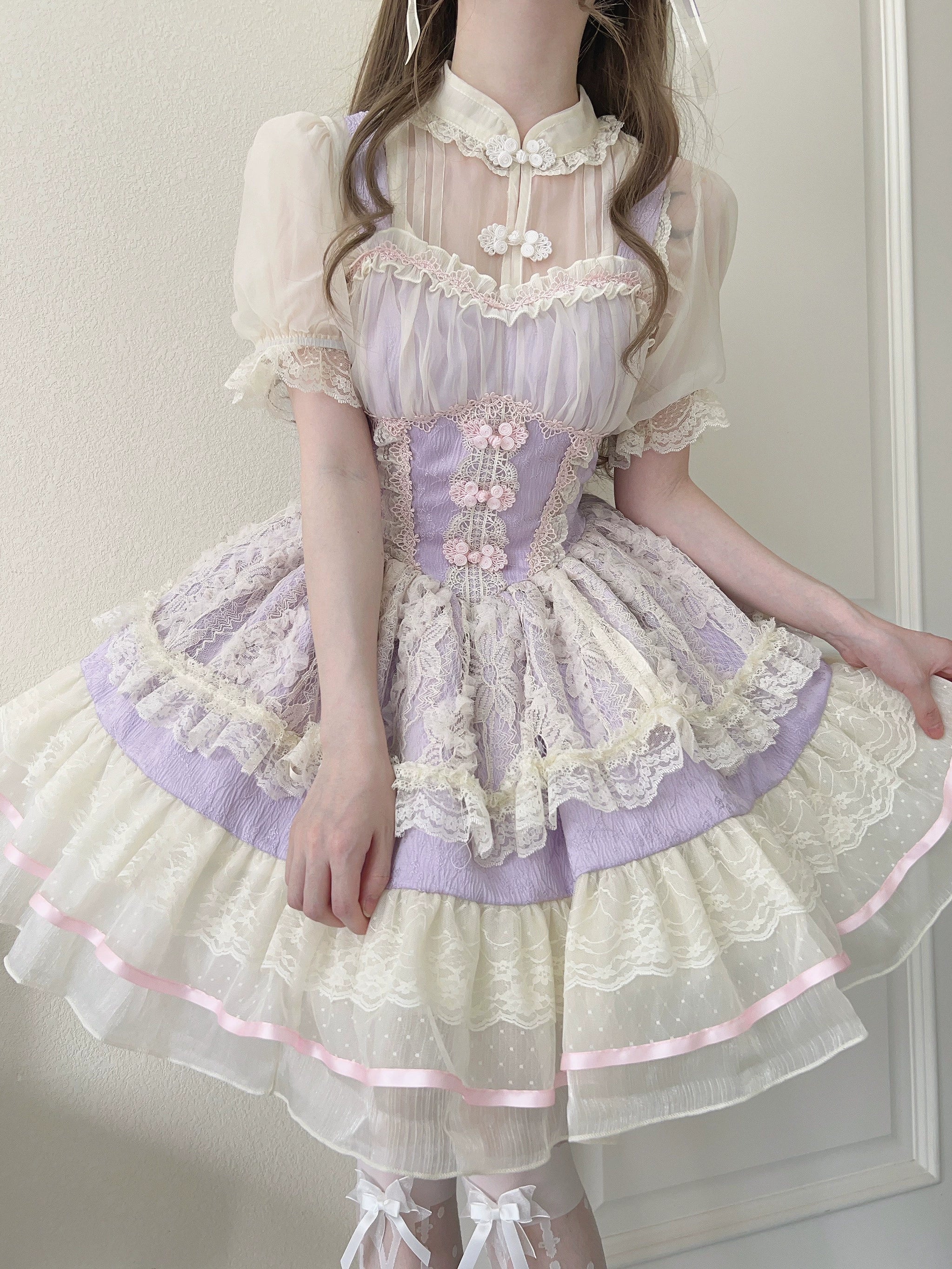 Hua Ji Fu Lei - Chinese Style Lolita JSK Dress Ballet Style Innerwear Set - Image 19