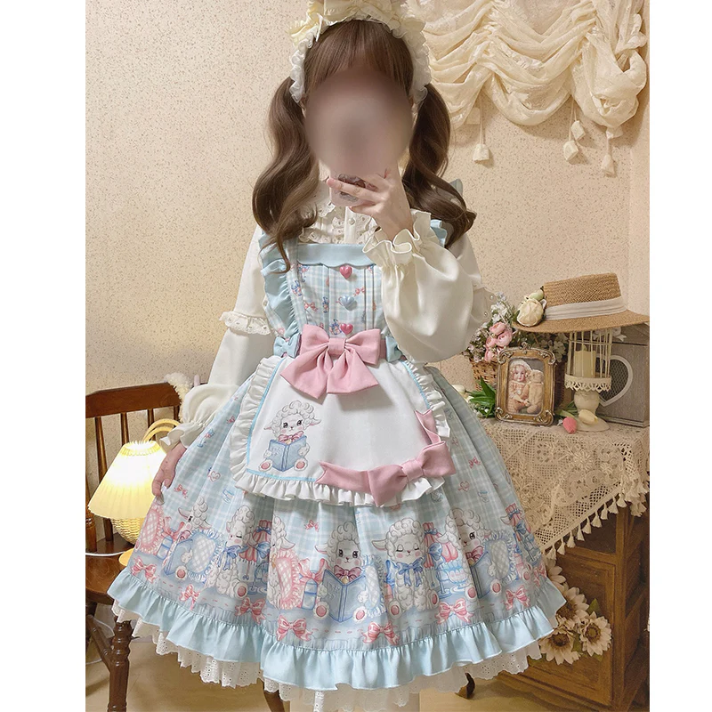 Goat Baa Bedtime Story - SheepPrint Kawaii Lolita JSK - Image 2