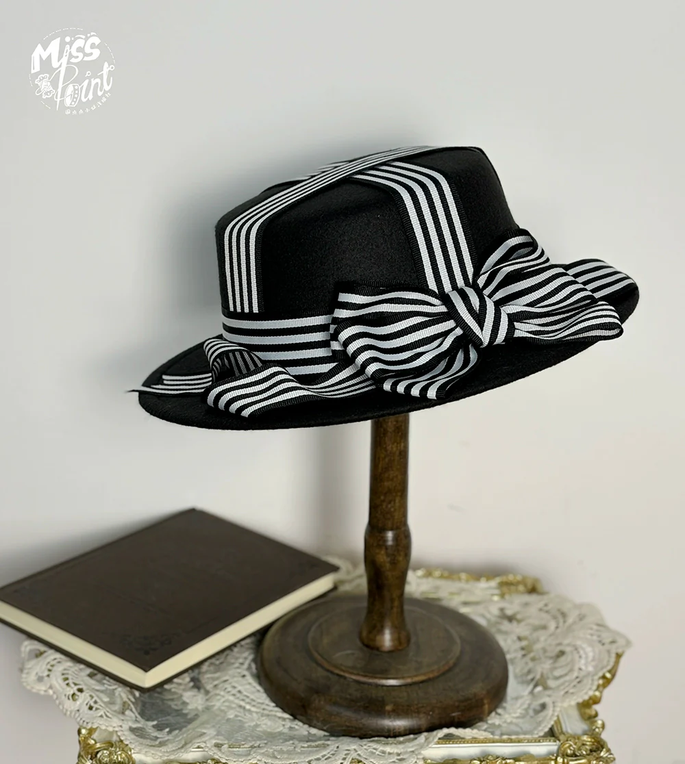 Classical Chocolate - Classic Lolita Accessory Bowler Hat BNT Beret Jabot - Image 6
