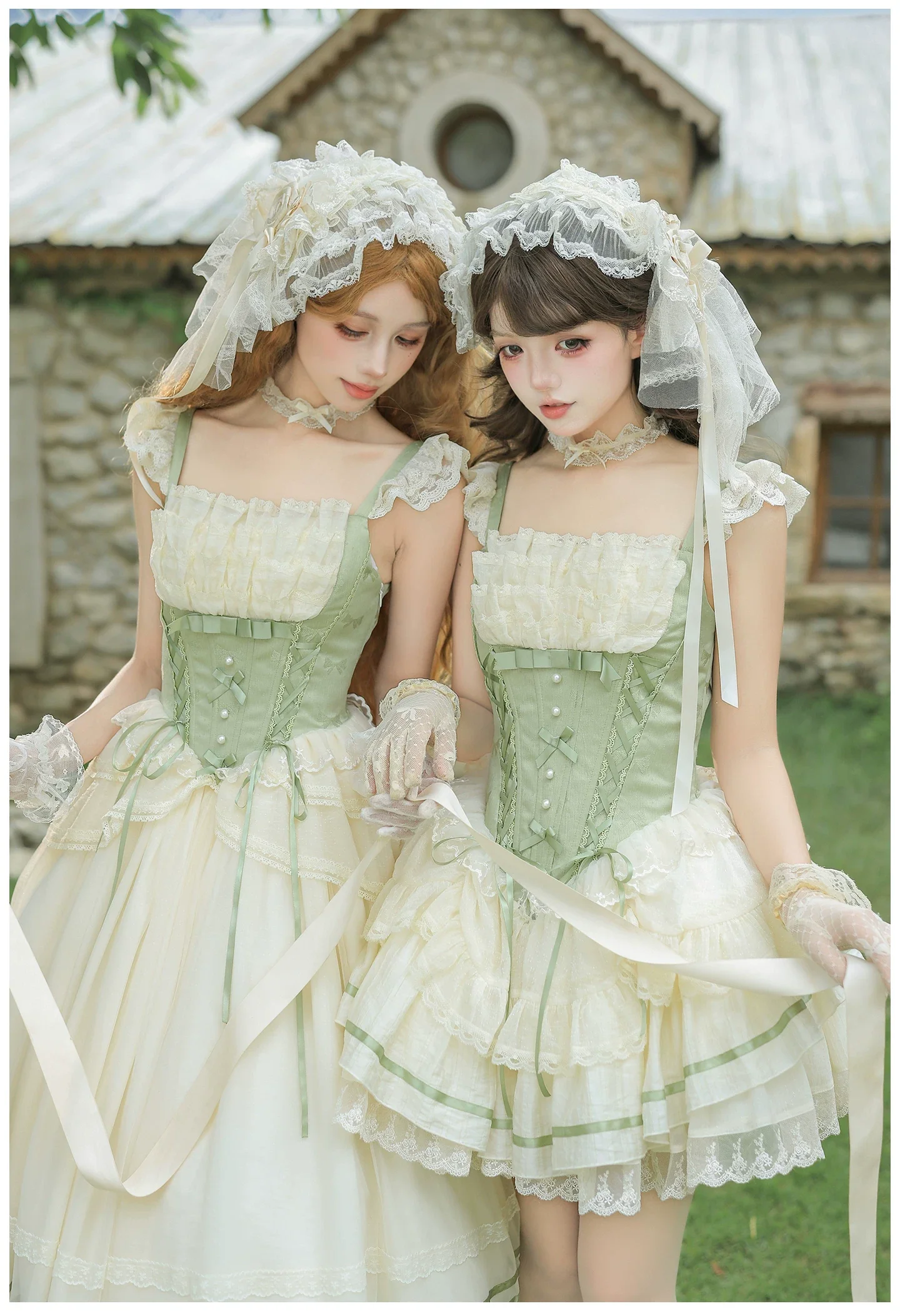 Unfailing - Classic Lolita Bow Jacquard Corset JSK Dress - Image 16