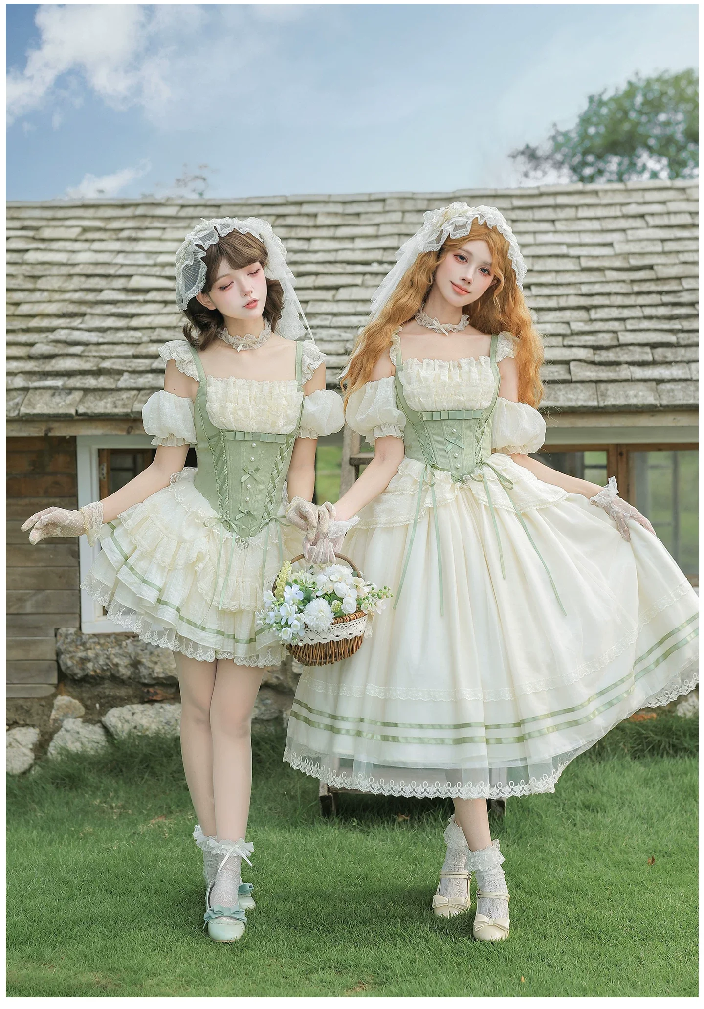 Unfailing - Classic Lolita Bow Jacquard Corset JSK Dress - Image 23