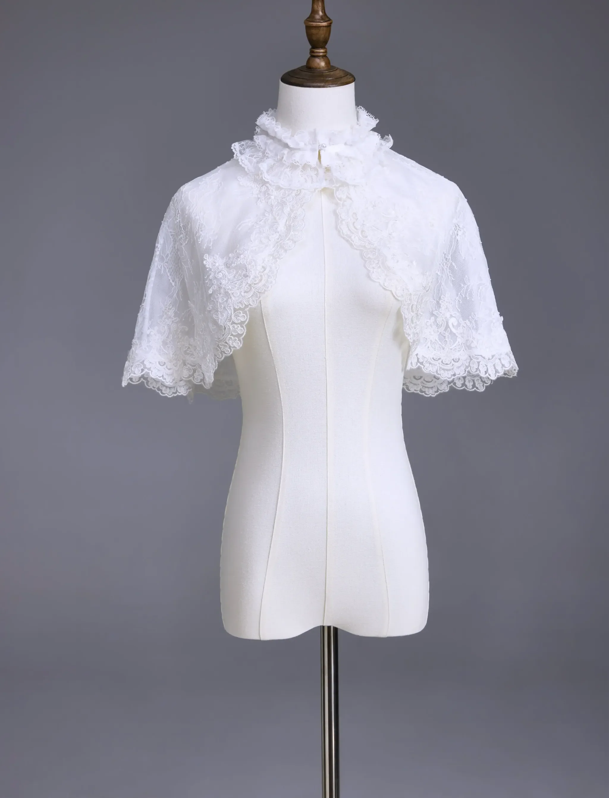 Nameless Snow - Classic Lolita Corset JSK Dress, Detachable Cape - Image 34