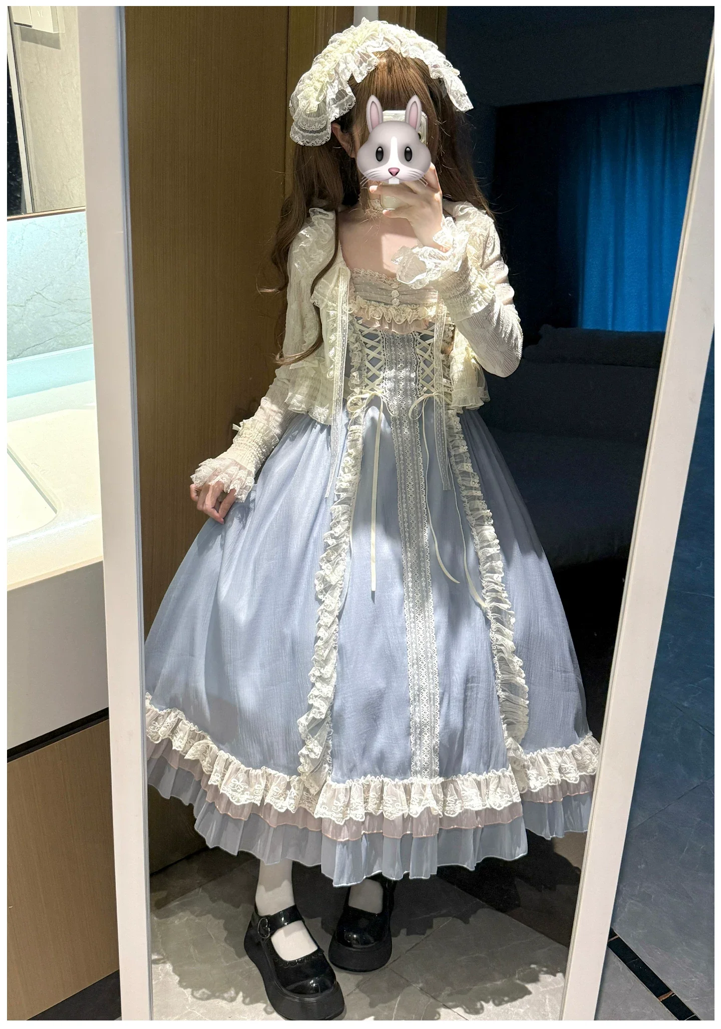 Island Diary - Classic Lolita Flutter Sleeve JSK Dress, Ruffled Lace - Image 25
