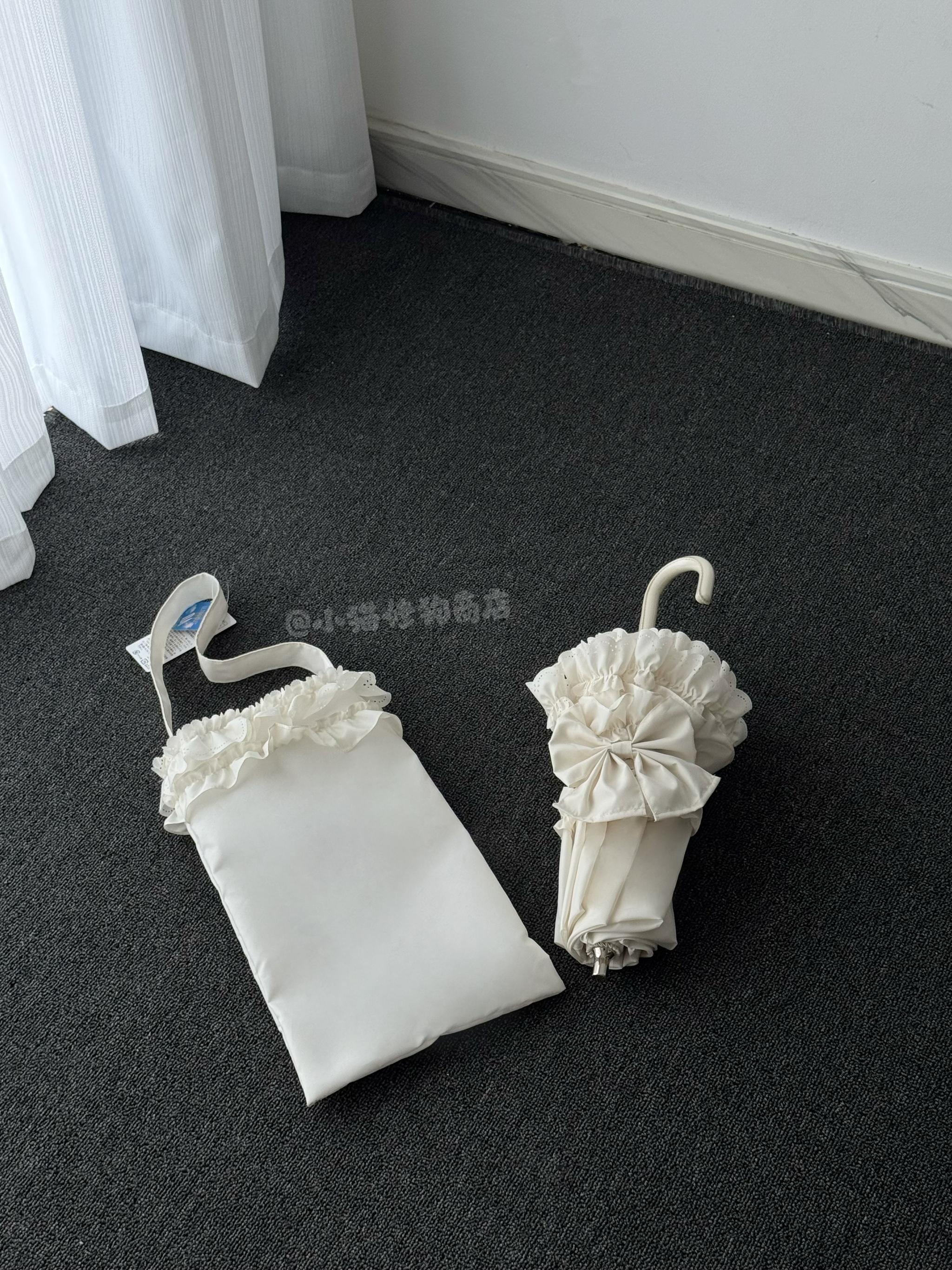 Classic Lolita Foldable Sunscreen Parasol with Ruffles - Image 29