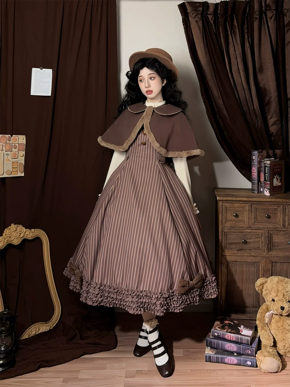 Classic Lolita JSK Customized Stripe Lolita Dress - Image 25
