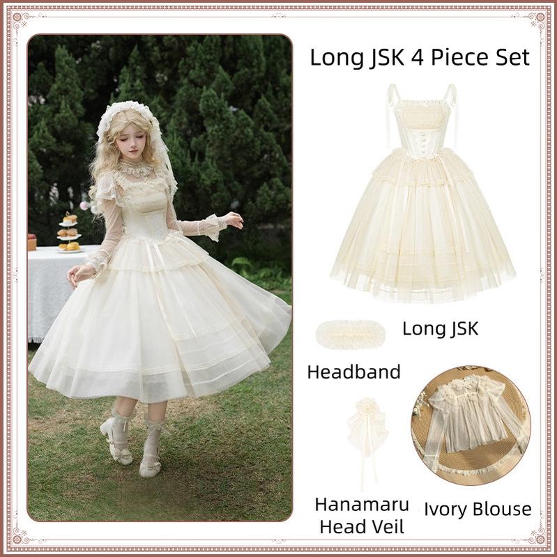 Confession Poem - Classic Lolita Corset JSK Set, Lace & Bows - Image 31