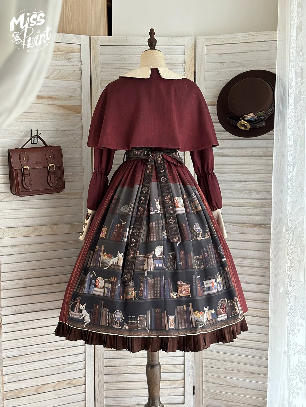 German Bookshelf - Classic Lolita OP Dress & Detachble Cape - Image 27