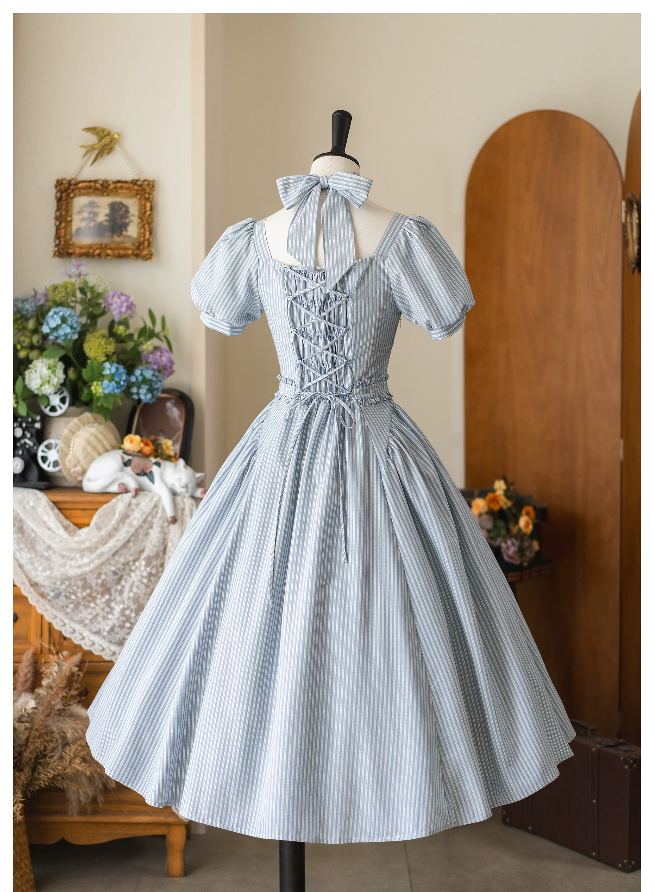 Chantilly Forest - Classic Lolita OP Dress With Square Neck & Underskirt - Image 25