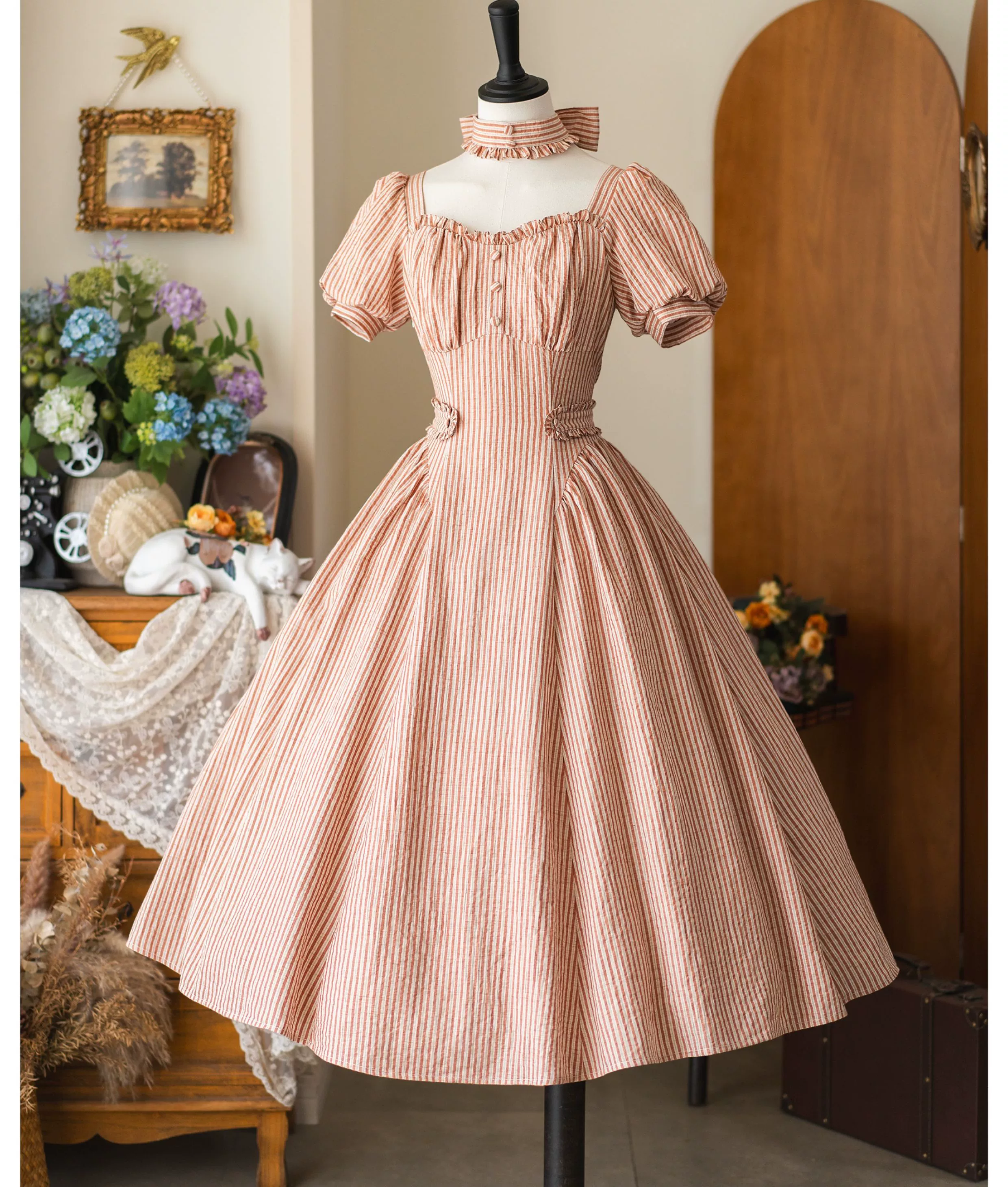 Chantilly Forest - Classic Lolita OP Dress With Square Neck & Underskirt - Image 34