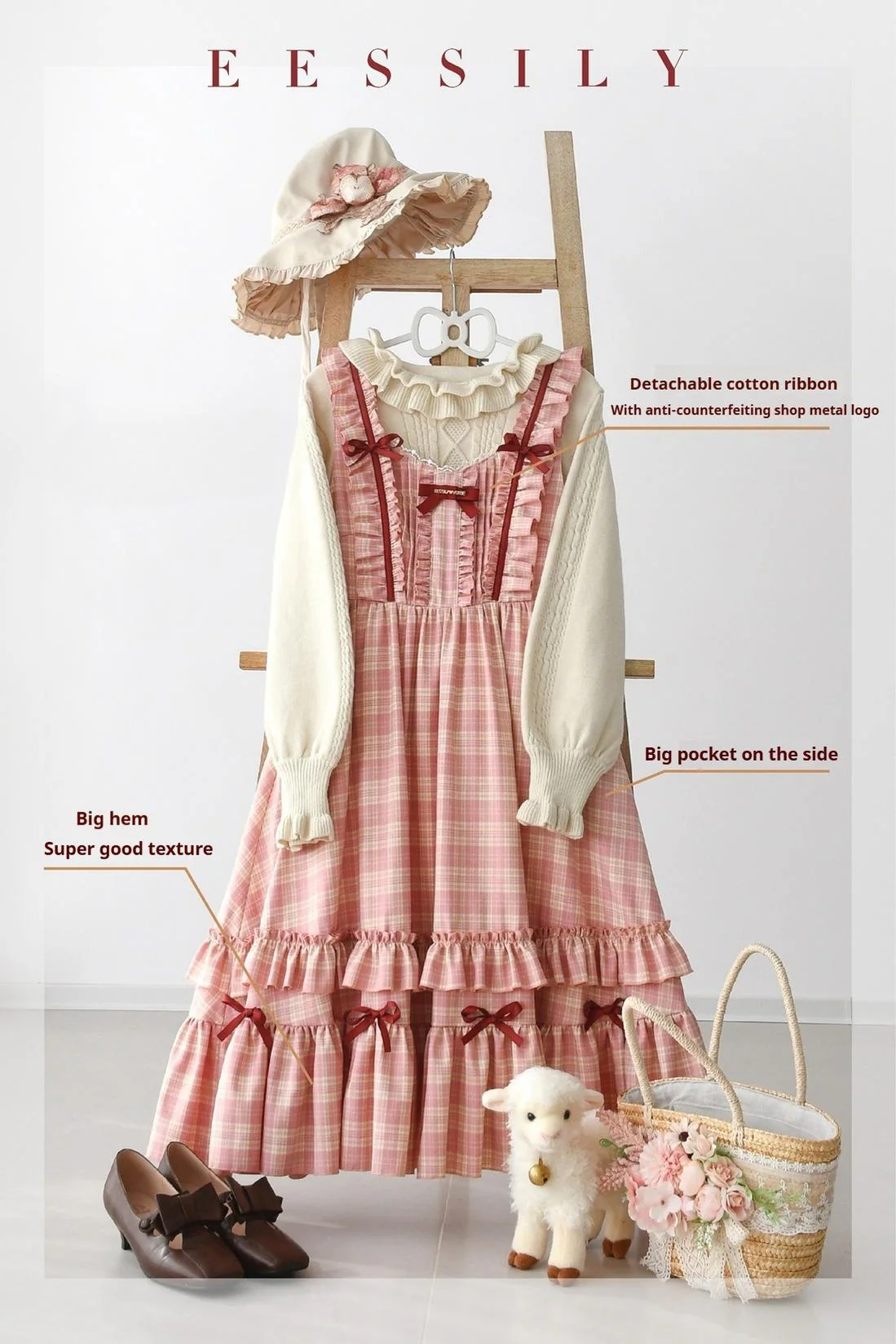 Green Fairy Tales - Plus Size Classic Lolita Plaid JSK Dress - Image 4