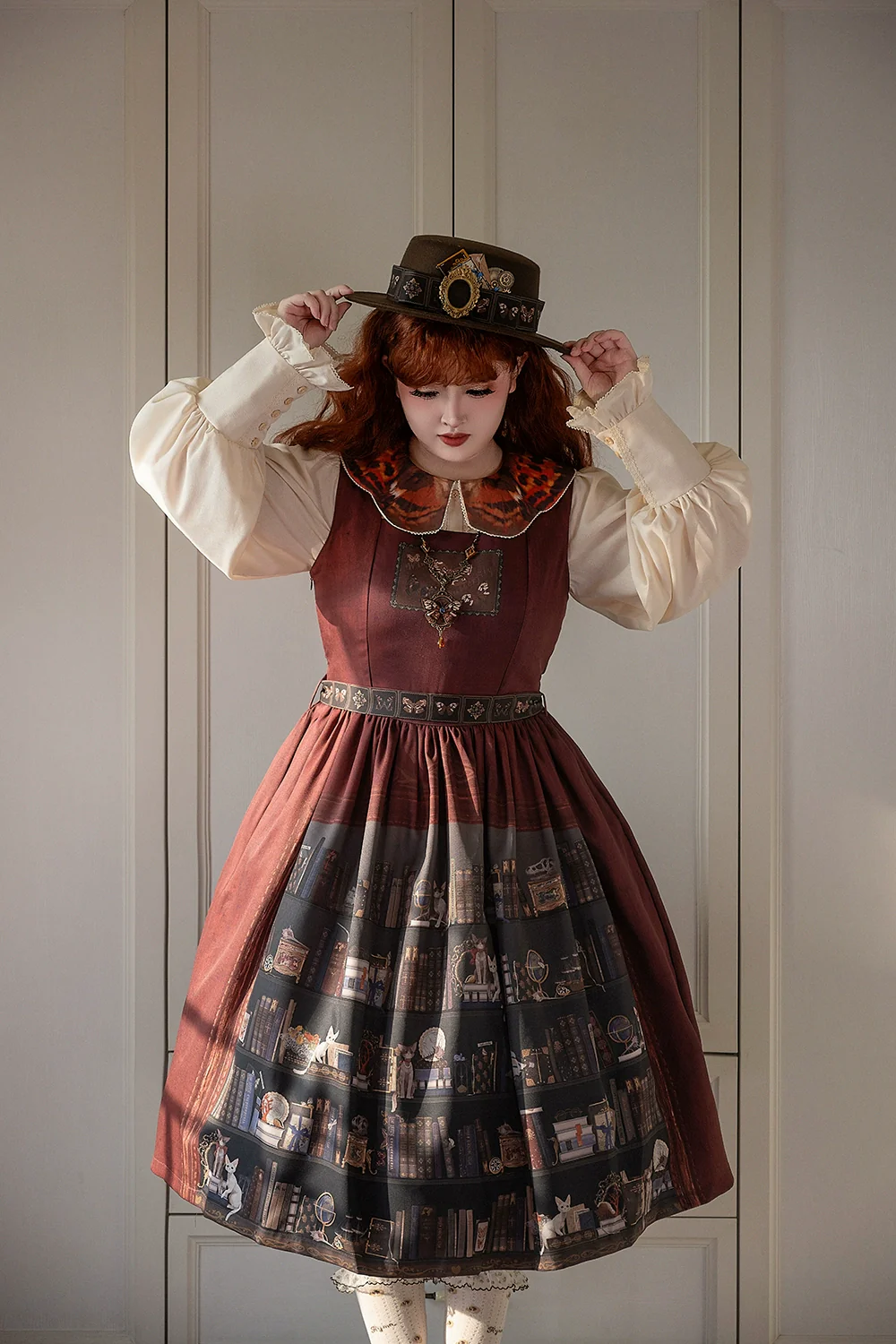 German Bookshelf - Classic Lolita Printed JSK Dress - Image 3