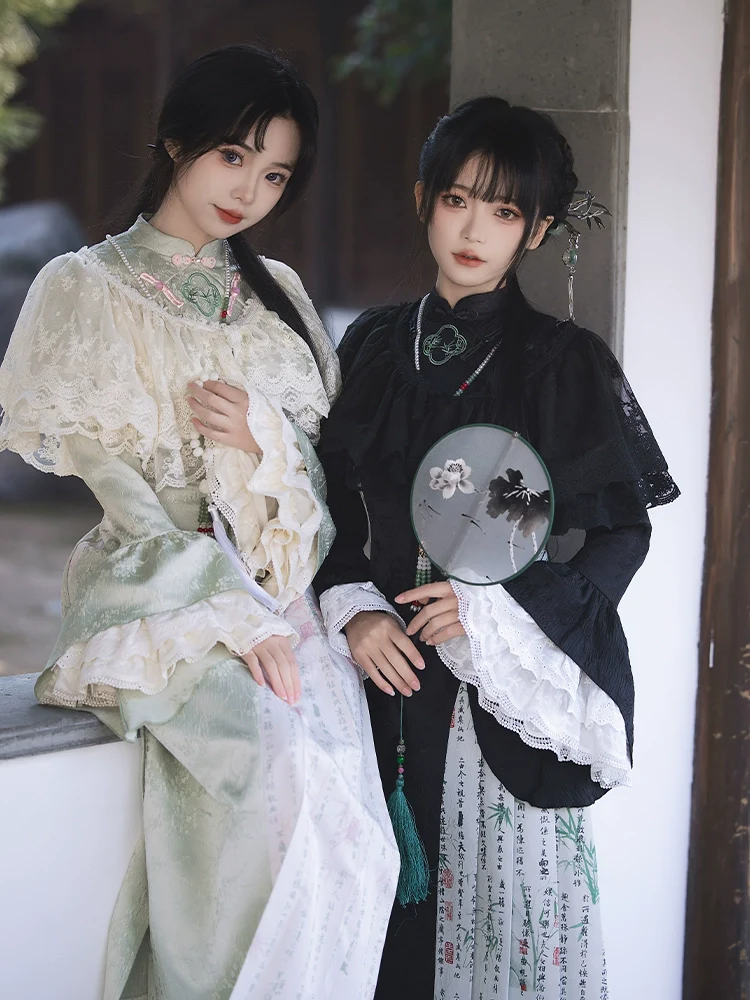 With PUJI - Love Poem - Classic Lolita Shawl 3-Color Versatile Spring Innerwear - Image 35