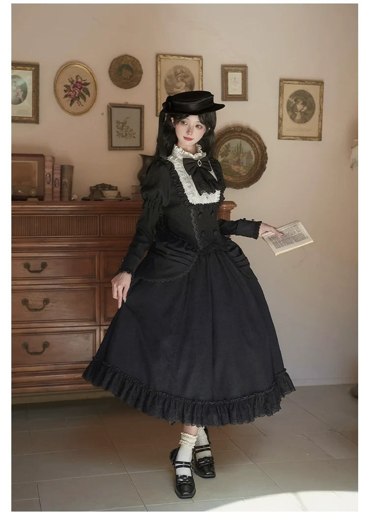 Fog City Time Difference - Classic Lolita SK & Blouse Suit - Image 15