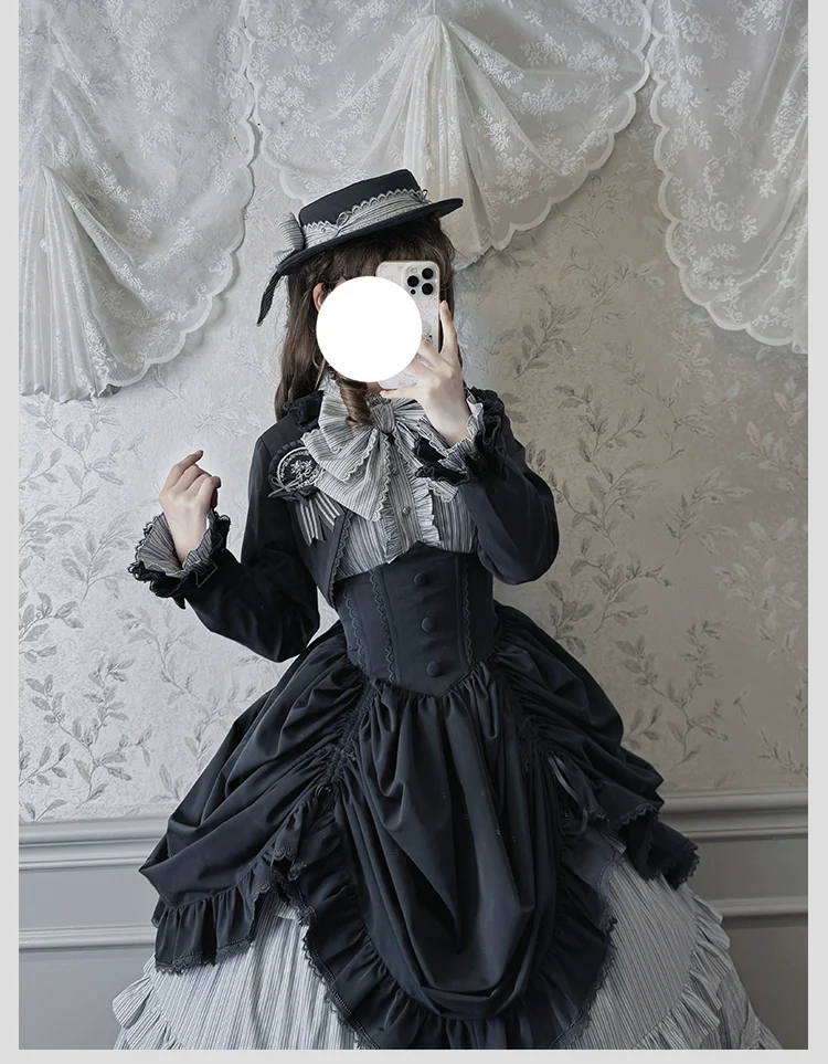Alice Girl - Duke of Victoria - Classic Lolita SK & Overskirt Set - Image 8