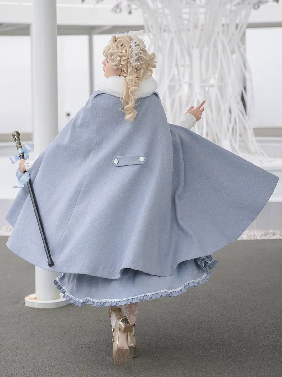 Miss Leisha - Classic Lolita Skirt Set Elegant Winter Cape - Image 14