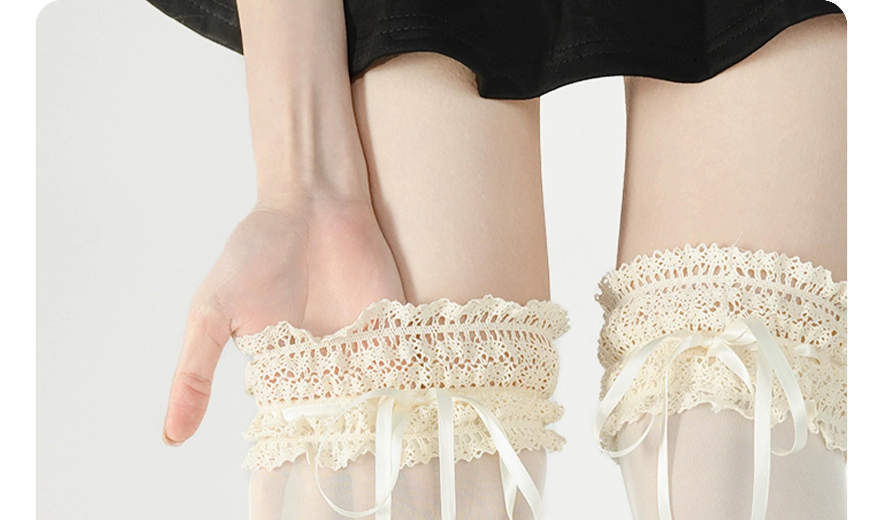 Classic Lolita Socks, Lace Ruffles & Ribbon Bows - Image 20