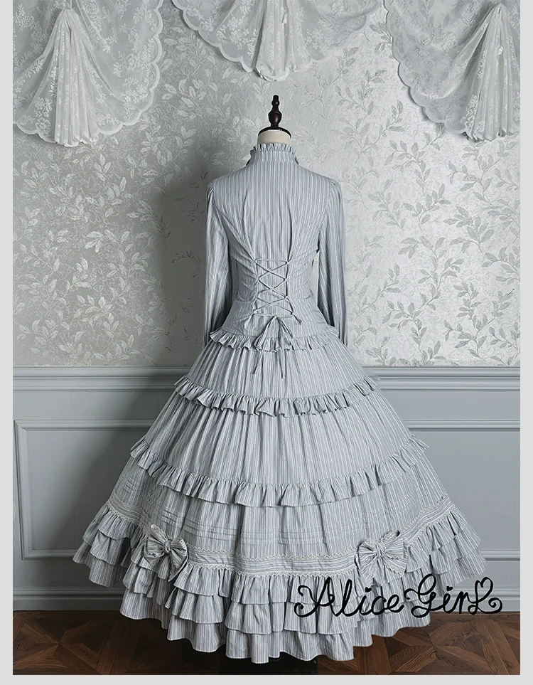 Duke of Victoria - Classic Lolita Striped Blouse - Image 29