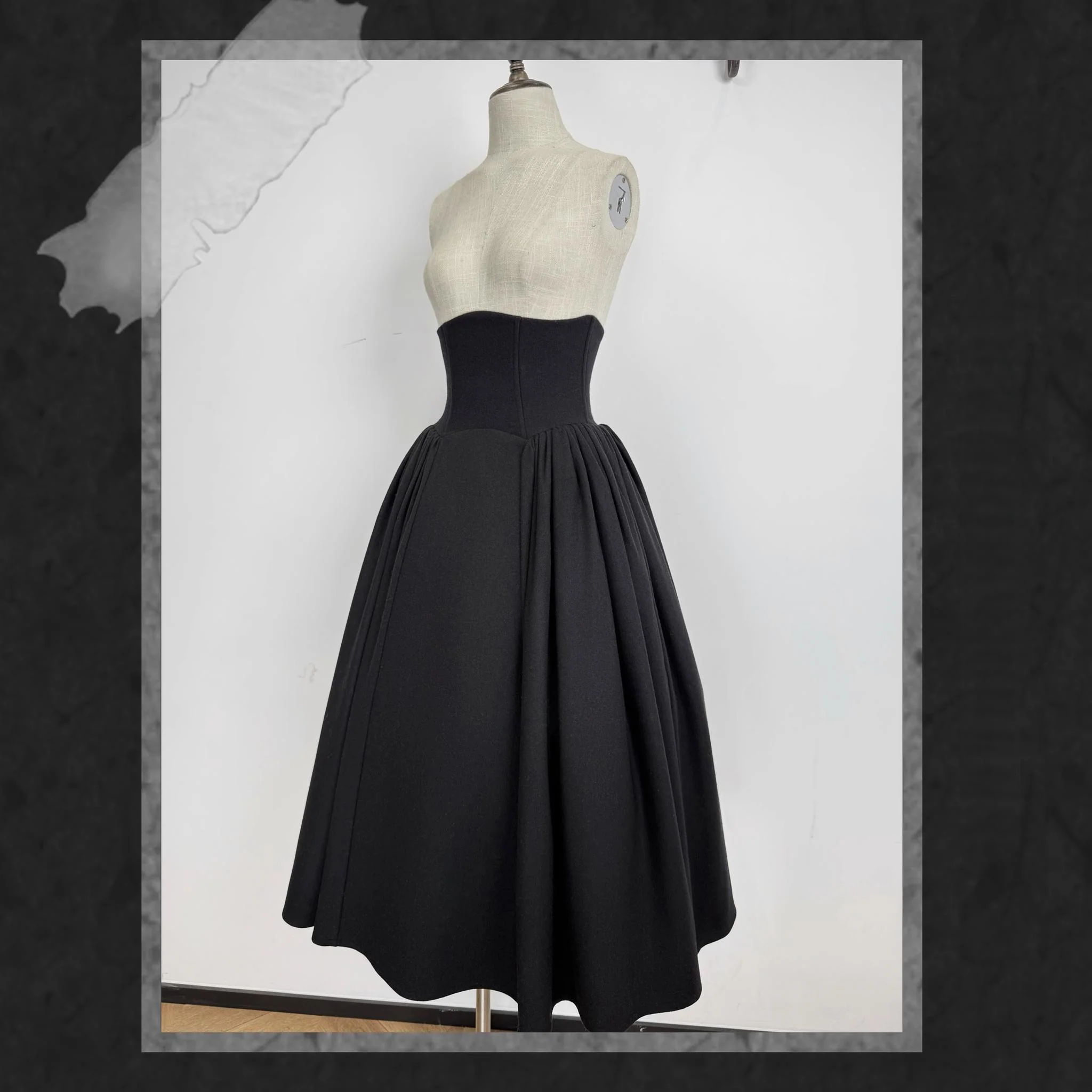 The Seventh Tenet - Classic Lolita Wool SK Set, Detachable Cape - Image 35