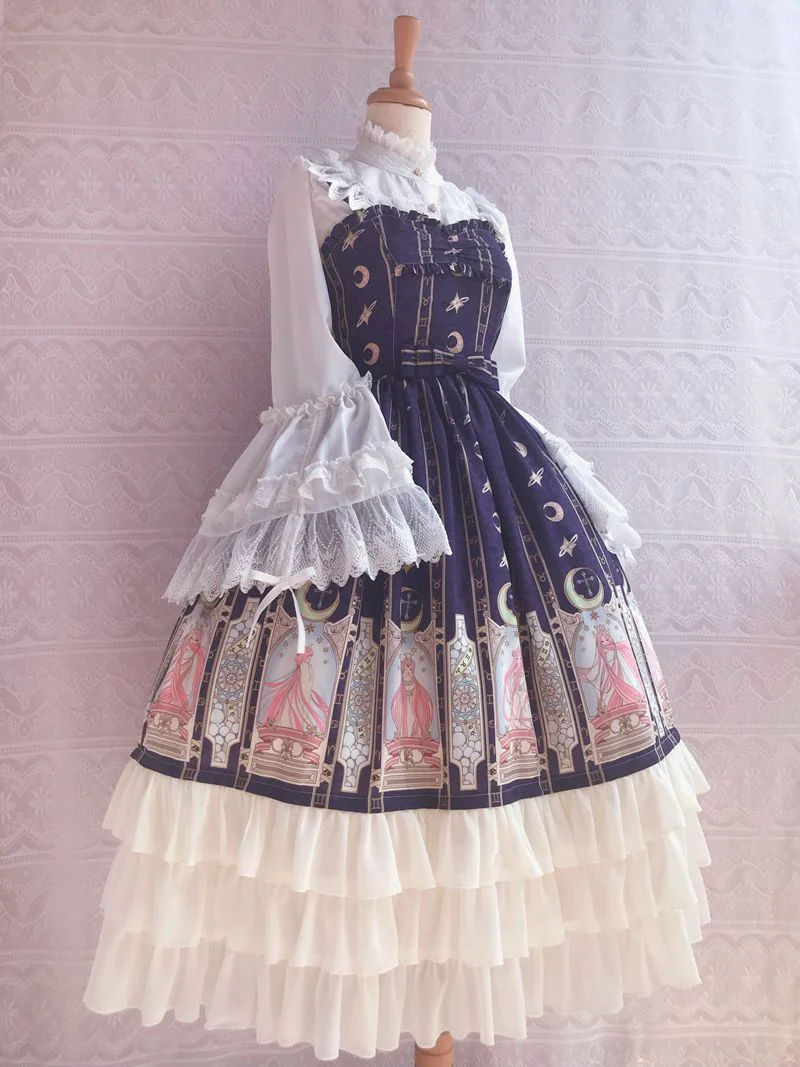 Constellation Printing Chiffon Lolita JSK Dress - Image 17