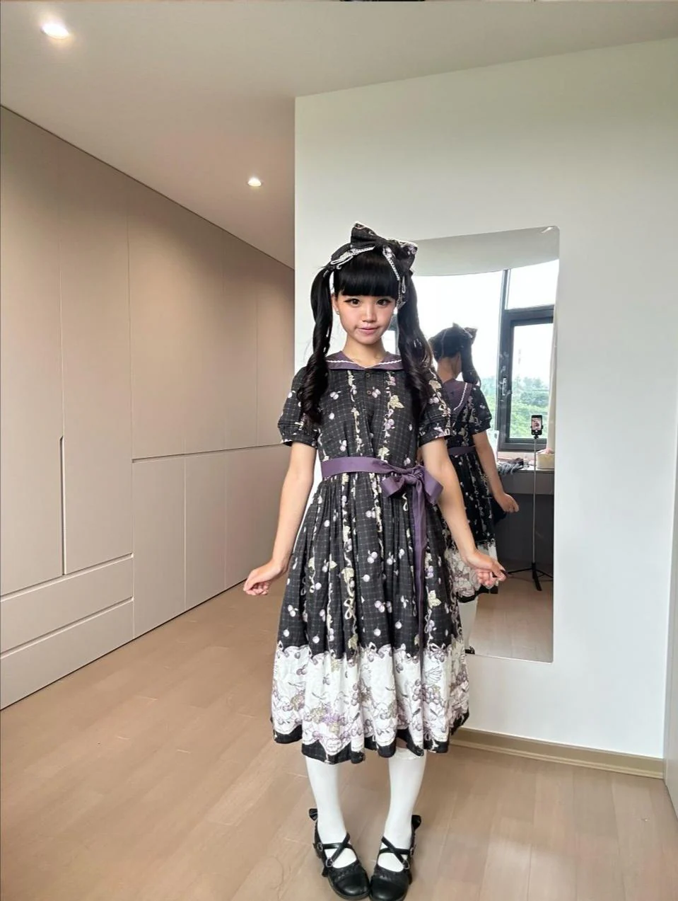 Grape Season - Cotton Classic Lolita Grape Printed OP & JSK Dress - Image 6