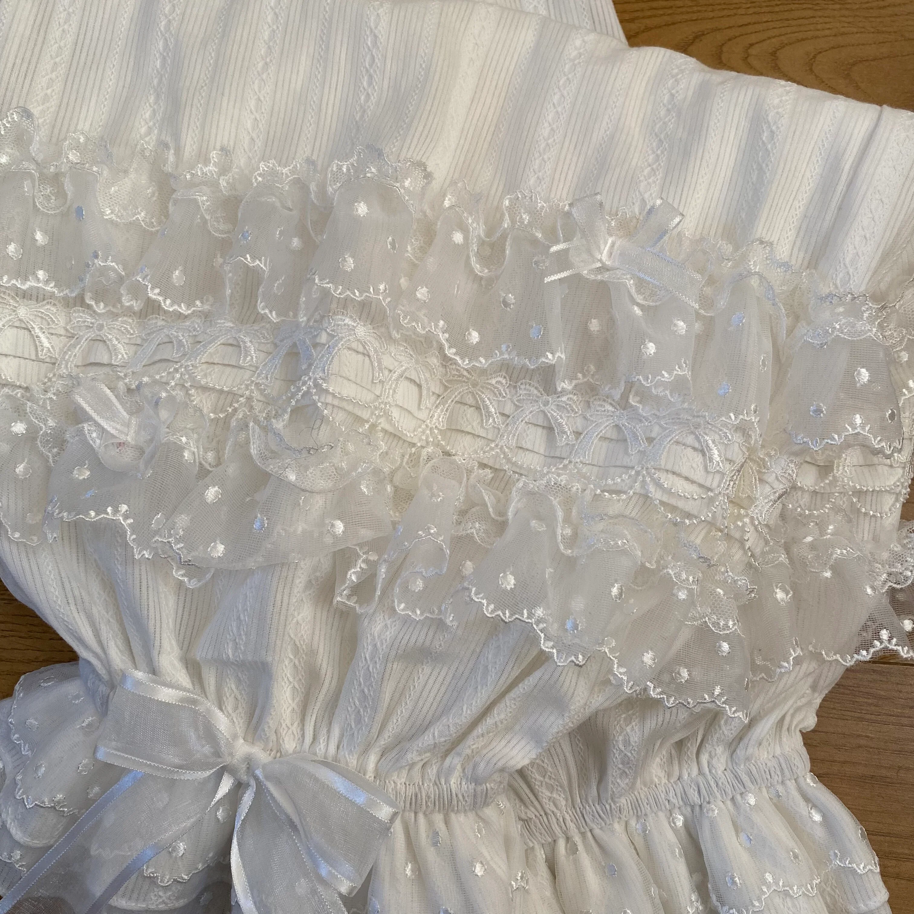Cotton Lolita Bloomers with Polka Dot Tulle - Image 5