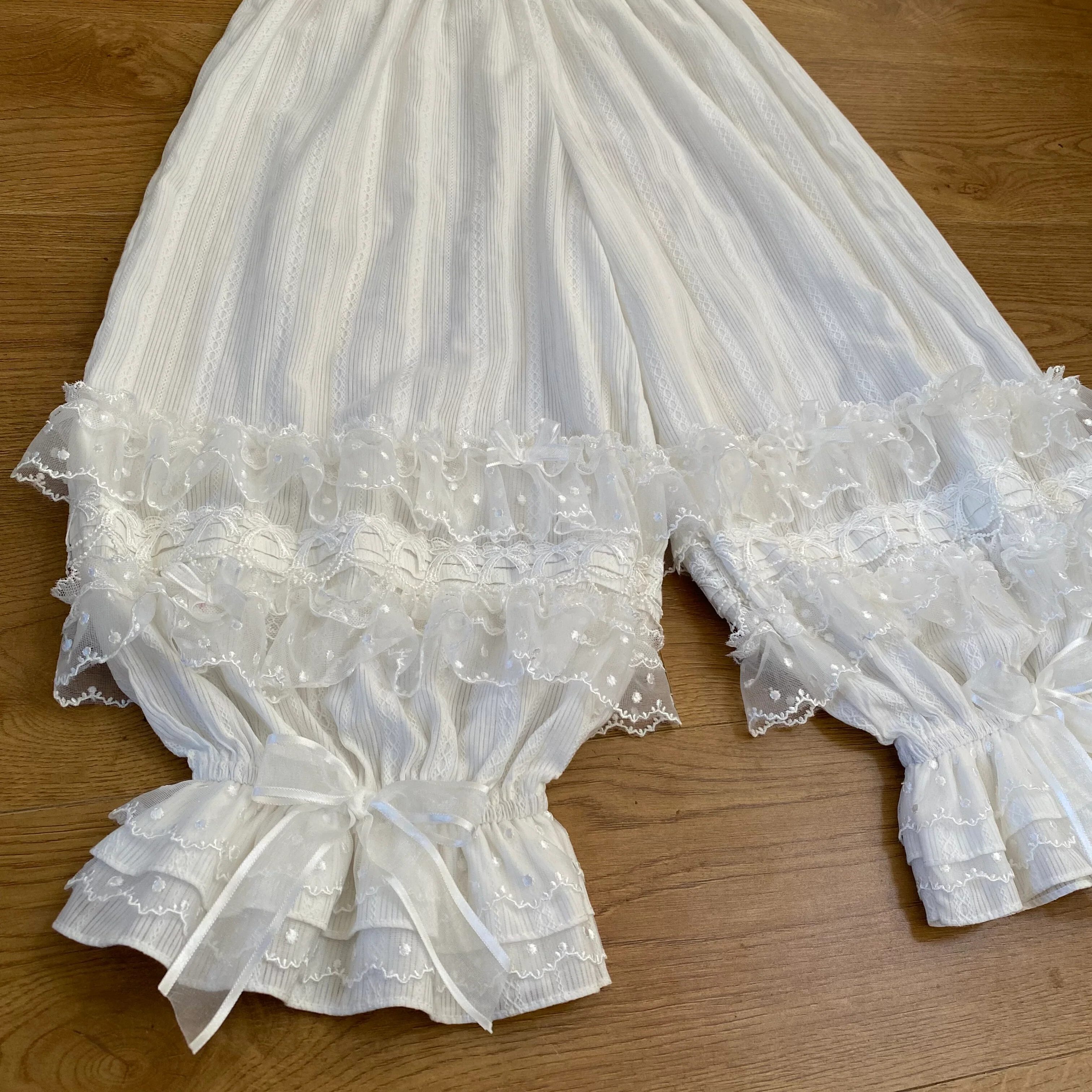 Cotton Lolita Bloomers with Polka Dot Tulle - Image 6