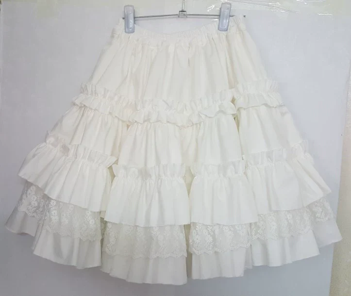 WangYan&Summer - Cotton Lolita Petticoat, Embroiodered Lace - Image 2